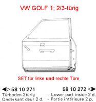 VW Golf 1; 2/3-tür.,1 SATZ (2)Türböden rechts+links,neu van WEZEL Bayern - Ansbach Vorschau