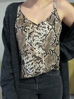 Neu Shein Top Schlangenmuster Animalprint braun Gr XS Bayern - Wenzenbach Vorschau