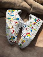 Air Force One Low Bunt Regenbogen Prinz Weiß Gr.39 Unisex wie Neu Mecklenburg-Vorpommern - Neubrandenburg Vorschau