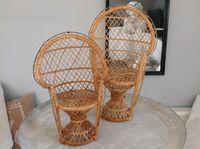 Vintage ❤️ 2x PFAUENTHRON  PFAUENSESSEL RATTANSTUHL THRON RATTAN Nordrhein-Westfalen - Iserlohn Vorschau