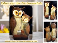 Deko-Eulen aus Holz / Uhu Figuren > Geschenkidee 25,5 cm Bayern - Ampfing Vorschau
