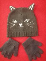 Wie neu!  2-er Set! Sehr schöne Katze Mütze mit Ohren + Handschuh Bonn - Endenich Vorschau