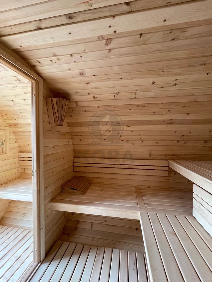 KOBA 3/4 Fass Sauna | Garten-Sauna | 3,5 m | inkl. Vorraum | NEU in Eichenzell