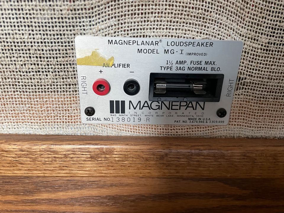 Magnepan Magneplanar MG I improved Schallwände Lautsprecher in Wiesbaden