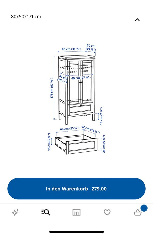 Ikea Sundvik Kleiderschrank mit zusätzlichen Einlegeböden in Witten