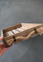 Tablett Holz shabby used braun Hanf Kordel Henkel #Garten Balkon Bayern - Mühldorf a.Inn Vorschau