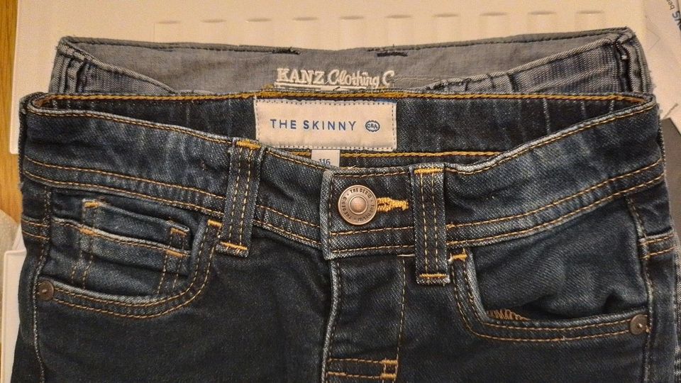 2 Jeans/Hosen slim/skinny Gr. 110/116 (Kanz/Palomino) in Eime