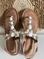 Tamaris Sandalen Zehentrenner - Weiß Silber 37 Neu Bayern - Neu Ulm Vorschau