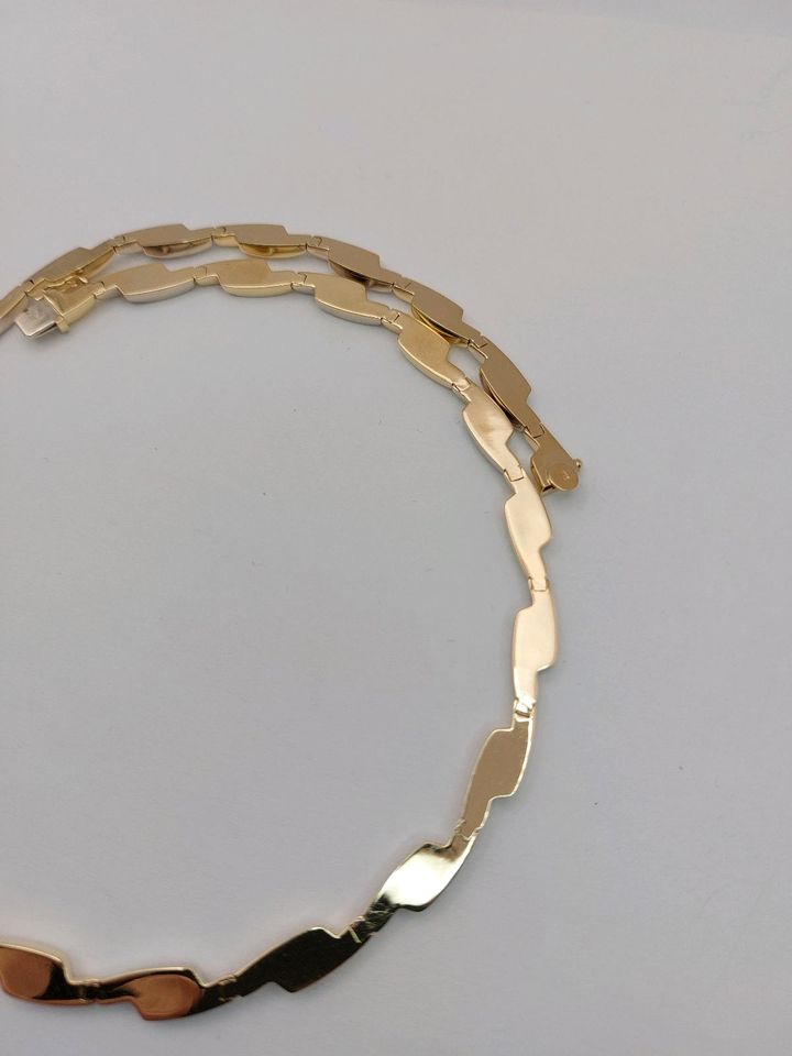 Collier Weiß-Gelbgold / Armreif / Gold 585 / 14 Karat in Quickborn