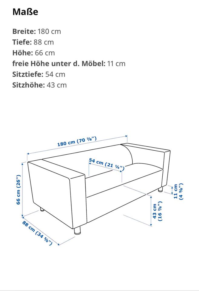 Ikea Sofa Klippan in Harsefeld