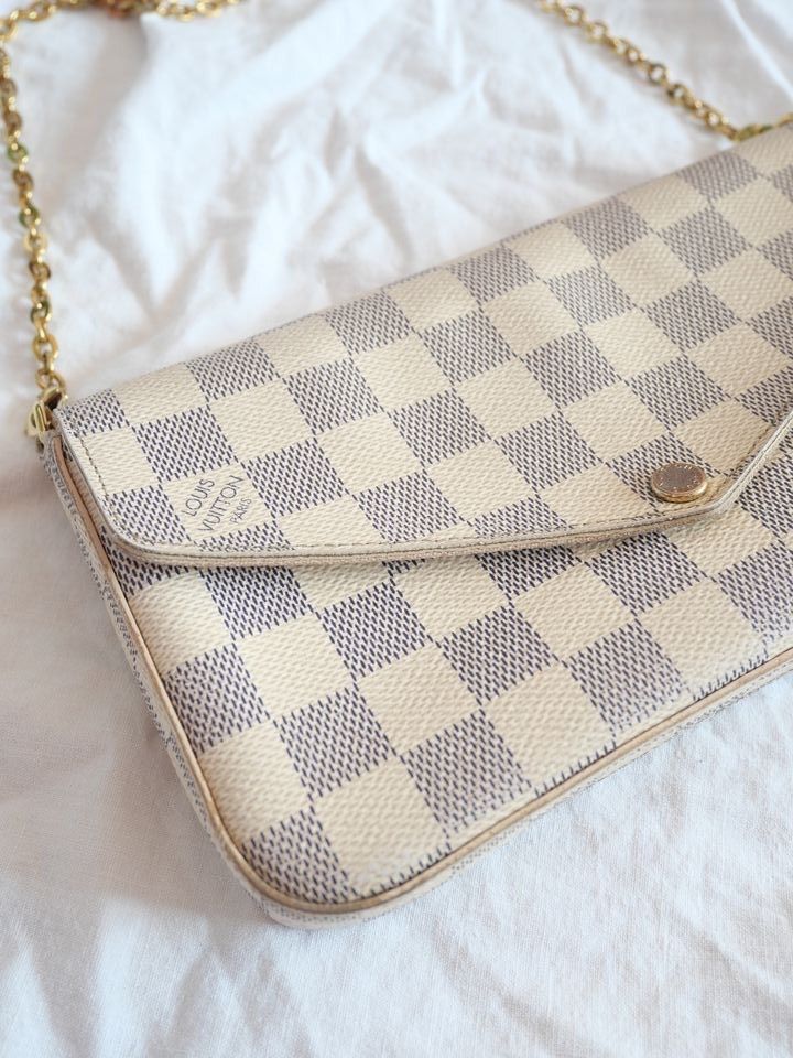 Louis Vuitton, Felicie Pochette Damier Azur Monogramm Tasche in München