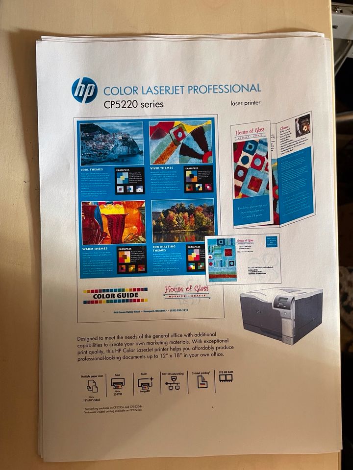 HP Color LaserJet CP5225 A3 Farbdrucker in Nuthe-Urstromtal