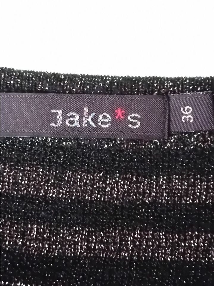 Jake*s Pulli/Pullunder,schwarz Seide mit silbergarn, Gr. 36 in Düren