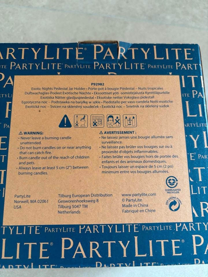 Partylite Duftwachsglas Halter Exotische Nächte Podest in Echternacherbrück