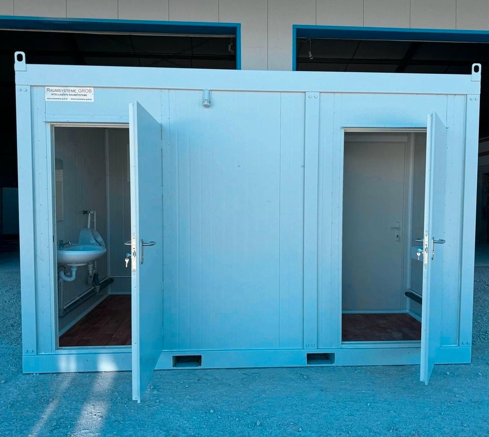 ✅ Hygienemodul / Sanitärcontainer - Getrennte Kabinen Damen & Herren ✅ 4m x 2,4m WC-Komplex - Frauen: 2 Toiletten, 2 Waschbecken - Männer: Toilette, Urinal & Waschbecken - WC-Container Sanitärsystem in Hagen