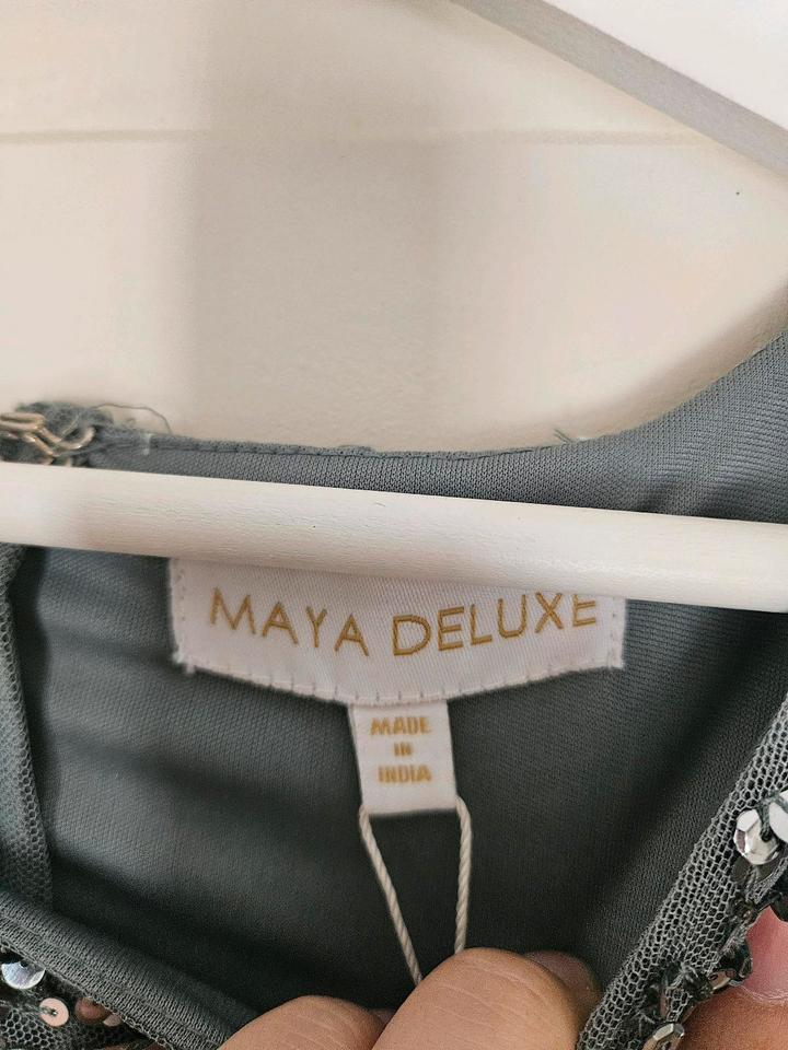 Maya Deluxe Festliches Kleid Chiffon Pailetten Maxikleid in Nalbach