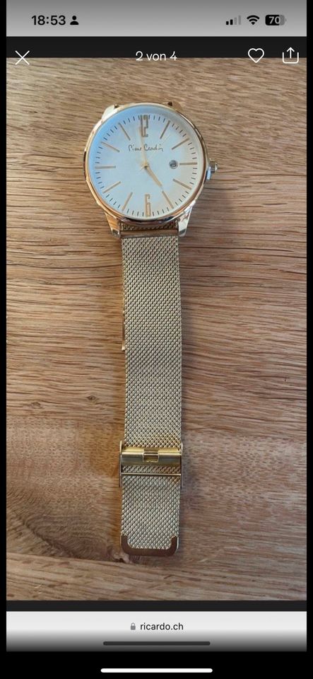 2x Pierre Cardin Gold Armbanduhr Milanaise OVP Uhr Modeschmuck in Nürnberg (Mittelfr)