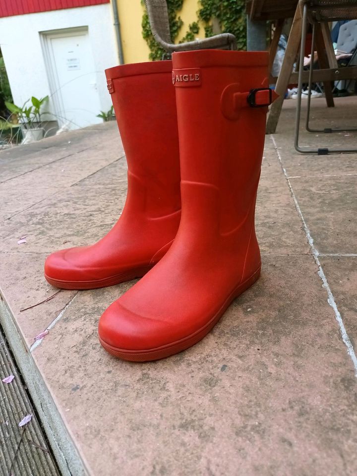 Aigle Gummistiefel 34 rot Regen Boots outdoor in Dresden