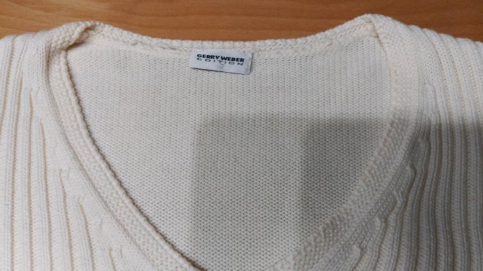 weißer Pullover von Gerry Weber Gr. 44 in Weinheim