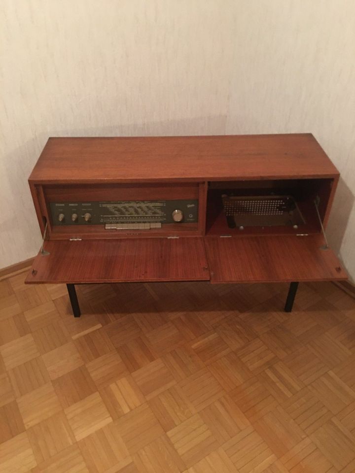 Mid-Century Graetz Stereo-Großmusik-Truhe/Schrank, Teak in Düsseldorf