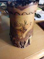 DDR Bierkrug Massiv Holz Kunst Handwerk Deko Hirsch Auerhahn Thüringen - Floh-Seligenthal-Kleinschmalkalden Vorschau