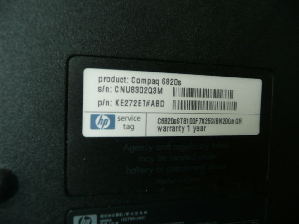 Laptop HP defekt HP Compaq 6820S in Nördlingen