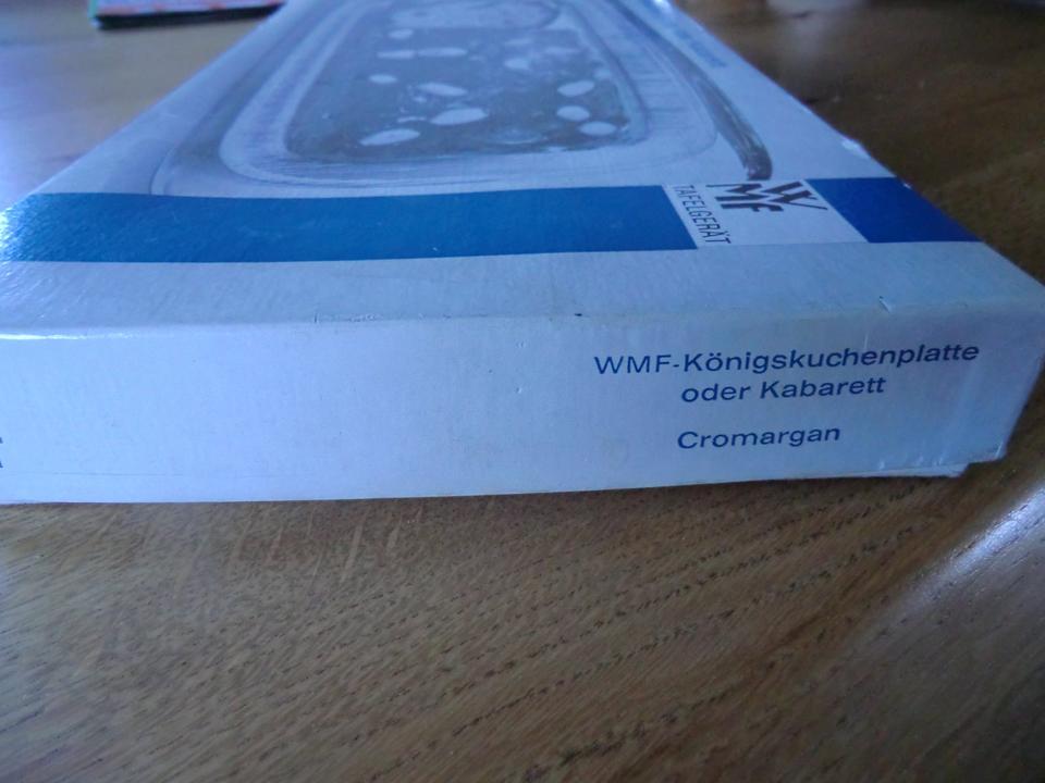 WMF Kabarett Serviertablett Cromargan Glasschalen Bleikristall in Lingen (Ems)