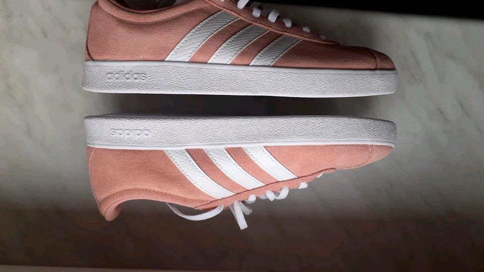 Adidas Sneaker F35129 VL Court 2.0 Leder modisch leicht 40 rosa
