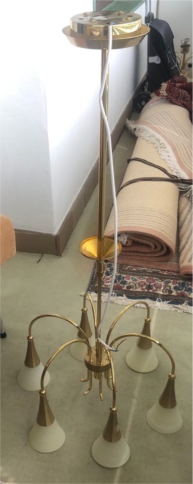 Vintage Lampe  Vergoldet in Lindenberg im Allgäu