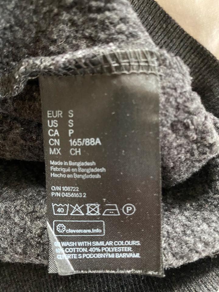H&M Basic Hoodie Sweatshirt Kapuzenpulli anthrazit Gr. S 36 in Neckargemünd