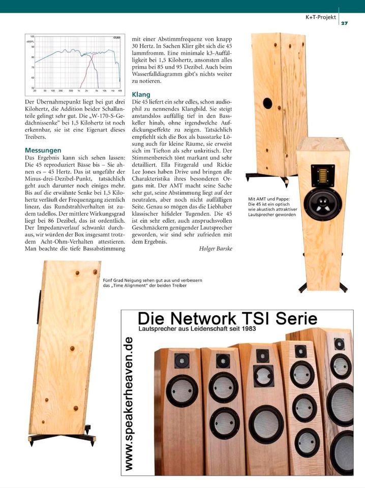 High End Lautsprecher Klang+Ton Projekt "45" in Isernhagen