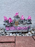 Willkommensschild Wichtel Gartenzwerg Gartendeko Betonfigur Bayern - Neufarn Vorschau