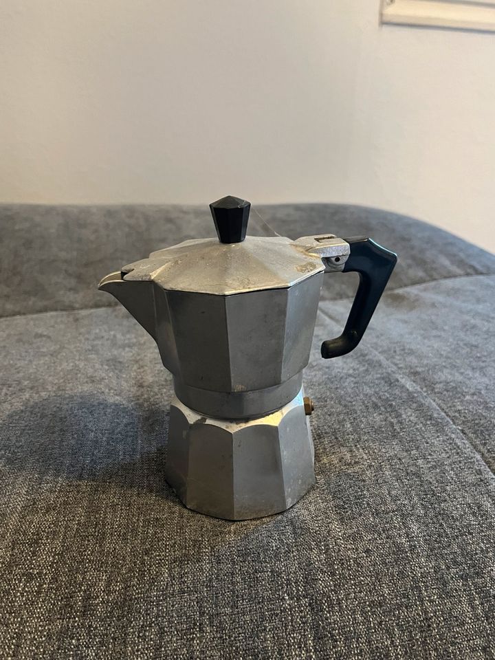 Vintage Italienische Kaffeemaschine Moka Espresso Aluminium in Sankt Augustin