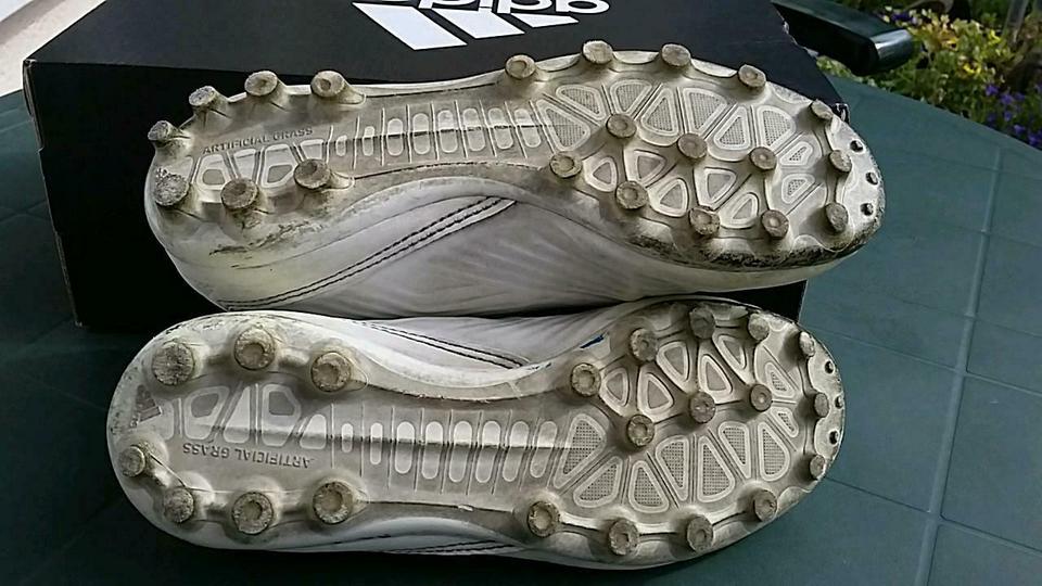 Schuhe FuBballschuhe Adidas Predator 19.3 AG J Gr. 33 weiB blau