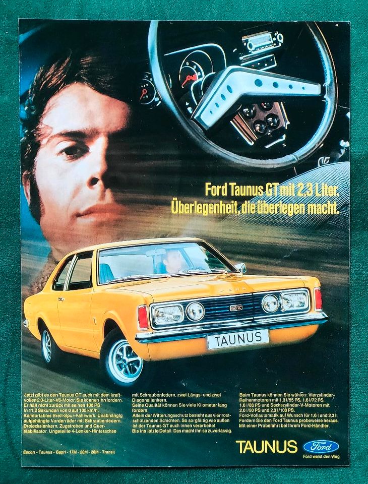 Ford Taunus GT Werbung 1972 in Danndorf