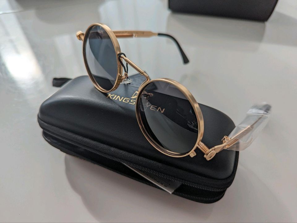 KingSeven Polarisierte Sonnenbrille Vintage Designer rund in Berlin