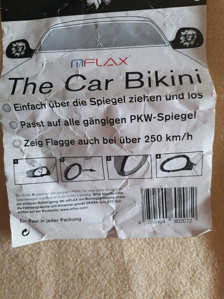 Auto Spiegel Bezug Autospiegel Bikini Totenkopf in Groß Vollstedt