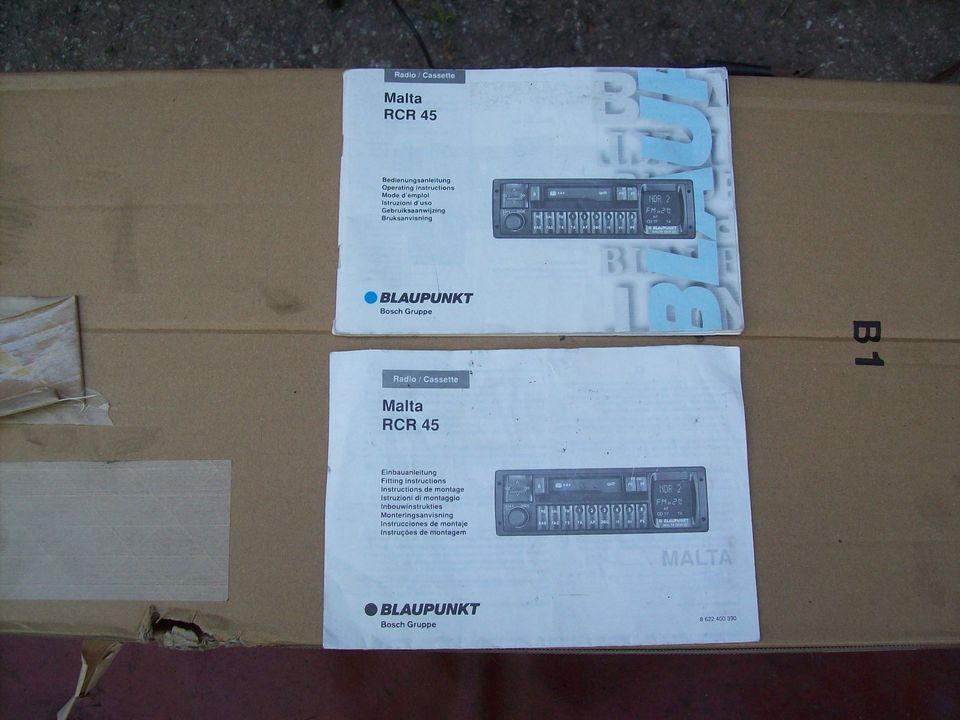 Autoradio Blaupunkt Malta RCR45 Bedienungs-, Einbauanleitung in Ammerbuch