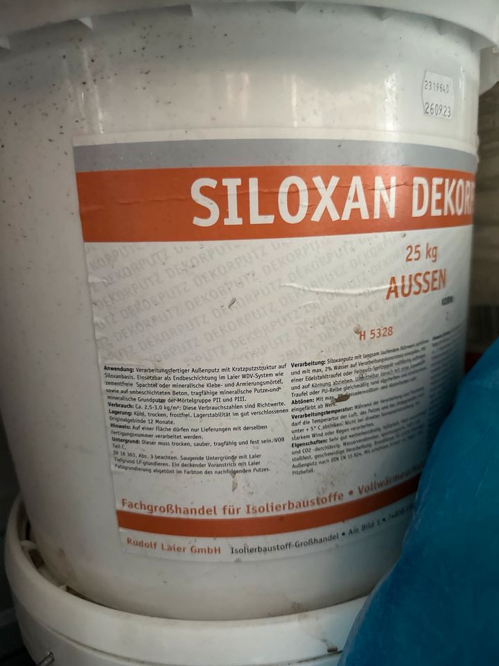 Siloxan Fassade Putz Dekorputz 2 mm Aussen 25kg Eimer Creme in Weinheim