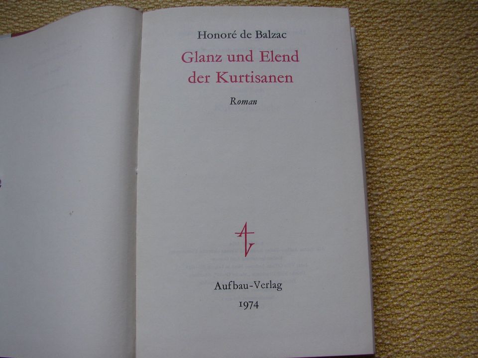 Glanz und Elend der Kurtisanen - Honore de Balzac - Aufbau Verlag in Nordhausen