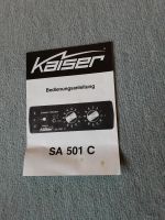 Bedienungsanleitung Kaiser SA 501 C Hessen - Rodgau Vorschau