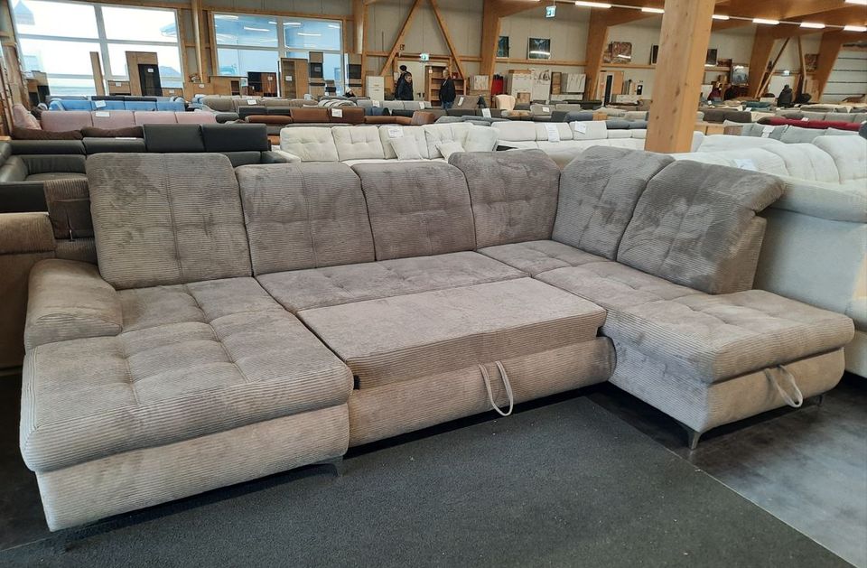 Wohnlandschaft Bett,Kopf-Funktion Cord 3 Farben Sofa UVP2699,-NEU in Dortmund