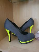 Catwalk High Heels grau gelb neongelb neu 39 Hessen - Ginsheim-Gustavsburg Vorschau