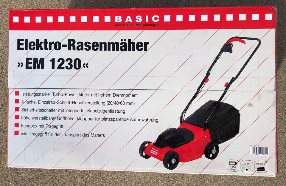 Elektro Rasenmäher EM 1230 Originalverpackt in Ichenhausen