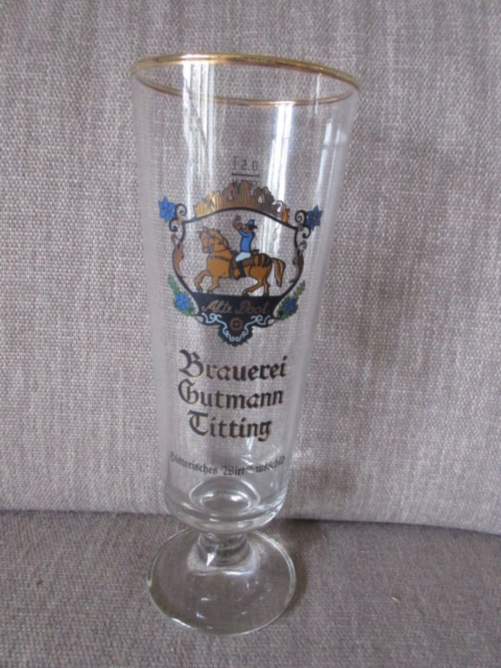 Gutmann Brauerei – Weizenbierglas – Alte Post – Sammlerstück in Weiskirchen