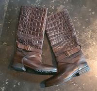 Liebeskind Berlin Stiefel 37 Braun Leder Kroko Reiter Langschaft Thüringen - Sömmerda Vorschau