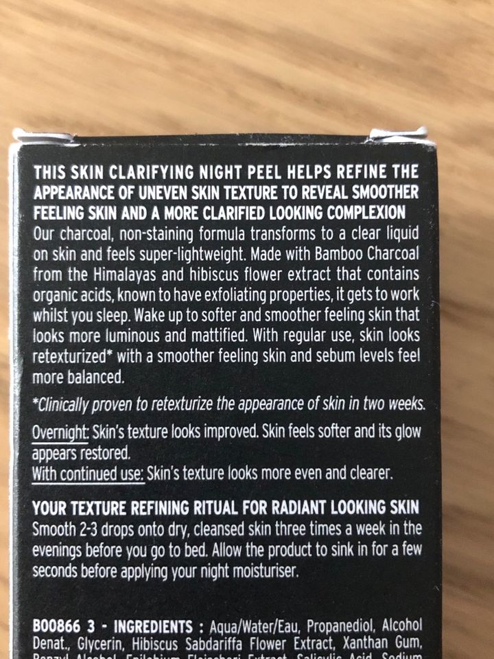 The Body Shop charcoal night peel in Mannheim