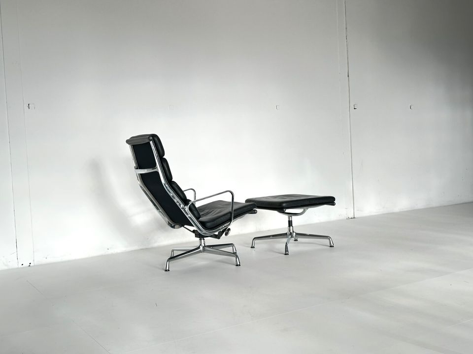Vitra EA 222 Soft Pad chair Stuhl Sessel Hocker Leder in Höchst im Odenwald
