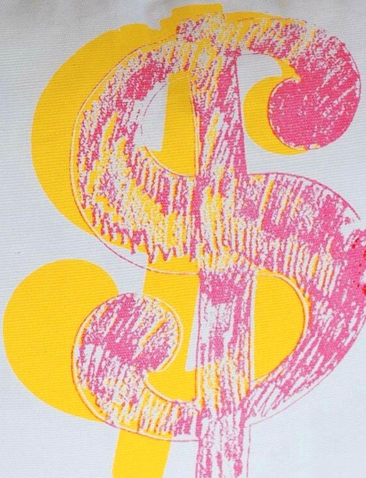 2 Kissen Pop Art Andy Warhol Dollar Print mit Fühlung in Berlin