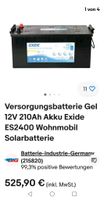 Exide Gel Batterie Akku 12V 210ah PV Solar Camping Bayern - Marktredwitz Vorschau